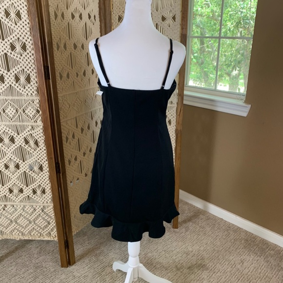 Anthro Endless Rose Ruffle Black Mini dress small - Picture 2 of 14